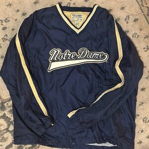 Navy and gold Notre Dame windbreaker